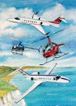 Birthday Card - Helicopter & Jets Planes - Country Cards