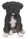 Staffordshire Bull Terrier Brindle Puppy Dog - Lifelike Ornament Gift - Indoor Outdoor - Pet Pals Vivid Arts