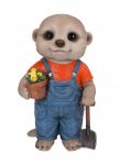 Vivid Arts Gardener Baby Meerkat Ornament Gift - Indoor or Outdoor - Fun