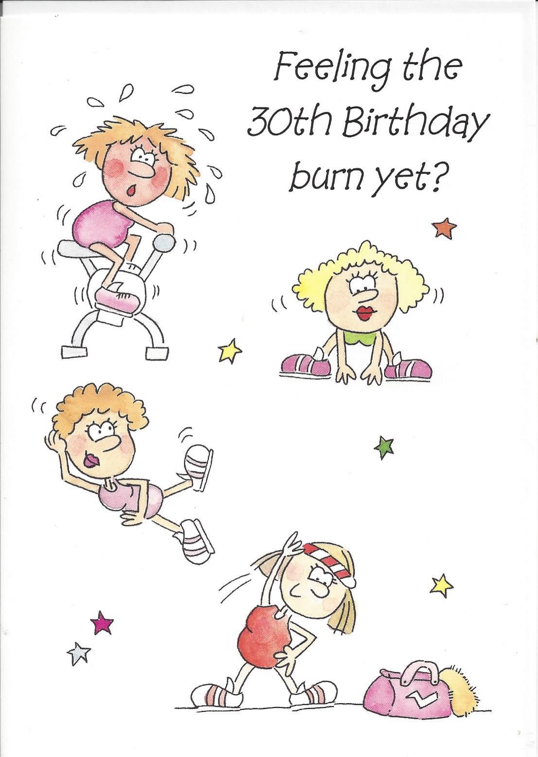 30th Birthday Card Female Humour Exercise Gift Envy