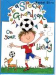 Birthday Card - Boy Kids - Grandson - Football - Glitter Die-cut Jelly Moulds