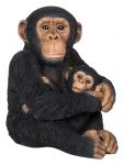 Chimp & Baby Zoo - Lifelike Garden Ornament - Indoor or Outdoor - Real Life Vivid Arts