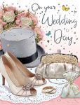 Wedding Day Card - Bowler Hat & Wedding Shoes