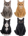 Cat Sitting - Lifelike Garden Ornament - Indoor or Outdoor - Real Life - 4 Colours