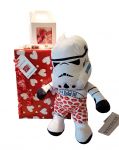 Valentine's Stormtrooper Lip Boxers Soft Toy With Sweets & Chocolate - Gift Wrapped