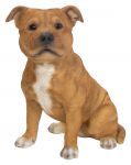 Vivid Arts Staffordshire Terrier Brown Dog - Garden Ornament 19cm - Indoor or Outdoor