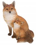 Mother Fox & Cub - Lifelike Garden Ornament - Indoor or Outdoor - Real Life