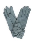 Powder UK Ladies Henrietta Faux Suede Gloves - Denim Blue
