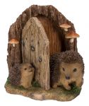 Playful Hedgehogs Door - Garden Ornament - Indoor or Outdoor - Real Life