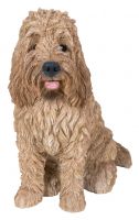Cockapoo Dog Sitting - Golden - Lifelike Garden Ornament - Indoor or Outdoor - Real Life Vivid Arts