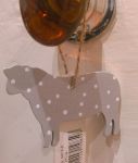 Grey Wooden Sheep Hanging Christmas Tree Decoration 