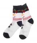 Christmas Novelty Socks Ladies - Snowman Face - Free Gift Bag