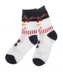 Bulk Buy - 6 Pairs - Christmas Novelty Socks Ladies - Snowman Face