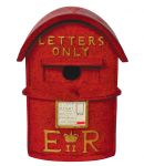 Red Letterbox Birdhouse Feeder Garden Ornament