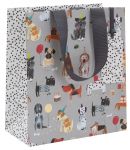 Tails & Whiskers Dog Medium Gift Bag - Grey - Glick 20x22x10cm