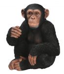 Chimp Chimpanzee Sitting - Lifelike Garden Ornament - Indoor or Outdoor - Real Life Vivid Arts