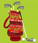 Birthday Card - Male - Golf Clubs - Green - Hallmark