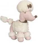Poodle Dog Soft Toy - Pink & Cream  