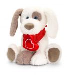 Ruffles Patch Dog Soft Toy with Red Heart 35cm - Keel