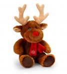 Christmas Reindeer Plush Soft Toy 20cm Snowflake - Sitting - Keeleco - Keel