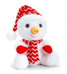 Christmas Snowman Large Plush Soft Toy 35cm Hat & Scarf - Keeleco - Keel