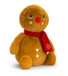 Christmas Gingerbread Man Plush Soft Toy 20cm Snowflake - Keeleco - Keel