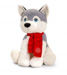 Christmas Husky Plush Soft Toy 25cm Snowflake - Sitting - Keeleco - Keel