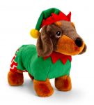 Christmas Dachshund Dog Elf Plush Soft Toy 25cm - Keeleco - Keel