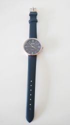 ETON Ladies Watch Leather Strap Navy Blue & Rose Gold - 3313L-B