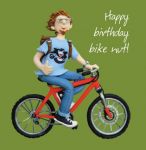 Birthday Card - Male Bike Nut Cycling - One Lump Or Two