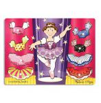 Melissa & Doug Ballerina Wooden Peg Puzzle Dress Up 