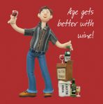 Birthday Card - Male Funny Humour Wine One Lump Or Two
