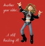 Birthday Card - Female Funny Humour Rock Chick One Lump Or Two