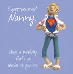 Birthday Card - Nanny - Super Powered - One Lump Or Two