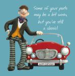 Birthday Card - Male Classic Car Worn Parts - One Lump Or Two