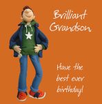 Birthday Card - Brilliant Grandson Best Ever - One Lump Or Two