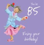 85th Female Birthday Card - Enjoy Dressing Gown - One Lump Or Two