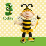 3rd Birthday Card - Girl Bumble Bee - Ferdie & Friends