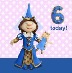 6th Birthday Card - Girl Princess - Ferdie & Friends