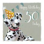 50th Birthday Card - Dalmatian Dog - The Wildlife Ling Design