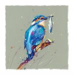 Greetings Birthday Card - Kingfisher A Good Catch - The Wildlife Ling Design
