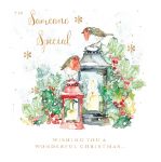 Christmas Card - Someone Special - Robin Lantern - Xmas Collection Ling Design