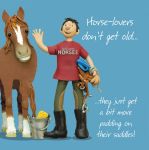 Birthday Card - Male Horse Rider Horse-Lovers - One Lump Or Two