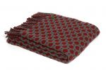 Crossroads Throw 100% Pure New Wool - Grey & Red