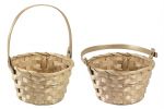 Woven Folding Handle Oval Basket - Easter Gift Hamper