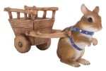 Mouse & Cart - Fairy Garden - Indoor or Outdoor - Miniature World