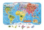 Magnetic World Map Puzzle - English - 92 Pieces - Janod