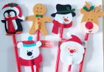 Christmas Character Pen - Santa Snowman Ruddolf - Felt - Eurowrap