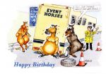 Birthday Card - Event Horses - Funny Gift Envy