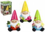 Sitting Shiny Garden Gnomes - Set of 3